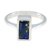Noelia Graceful Blue Solitaire Ring Lapis Lazuli Blue